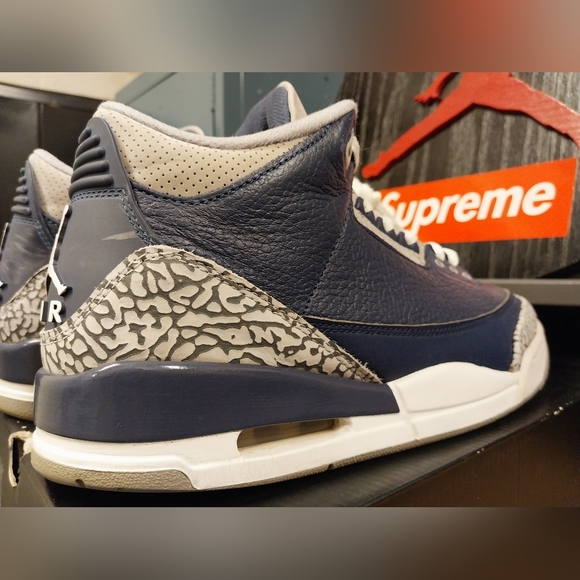 Retro Jordan 3 Georgetown Hoyas Size 10.5 - Picture 2 of 14